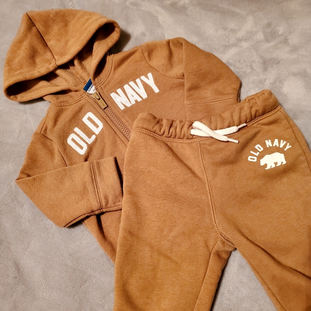 Old Navy 3-6 month matching set jacket Joggers sweatpants infant baby clothes
